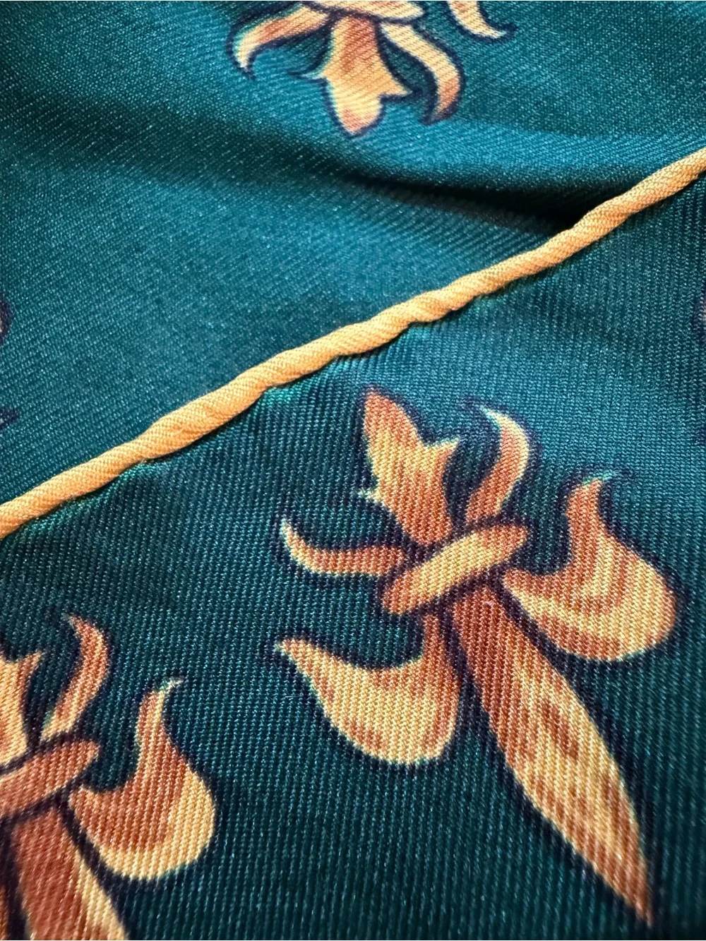 Vintage Silk Scarf Lot 2pc Echo Teal Fleur de lis Navy Equestrian